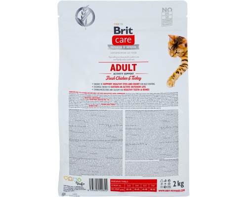 Сухий корм для кішок Brit Care Cat GF Adult Activity Support 2 кг (8595602540822)
