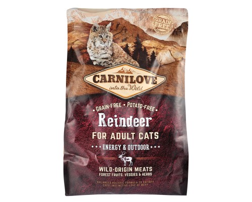 Сухий корм для кішок Carnilove Cat Energy and Outdoor 2 кг (8595602512256)