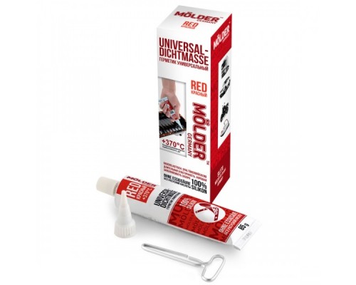 Герметик автомобільний MOLDER UNIVERSAL-DICHTMASSE RED 85г +370С (SIL370)