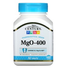Мінерали 21st Century Магній, 400 мг, Magnesium, 90 таблеток (CEN-27072)