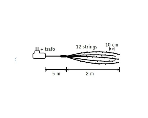 Гірлянда Luca Lighting Оберемок струн 2 м срібна струна теплий білий (8718861853377)