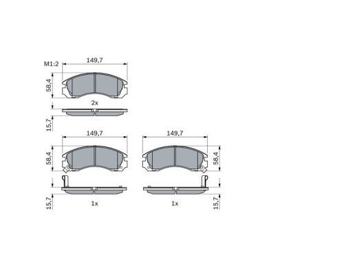 Гальмівні колодки Bosch 0 986 424 523
