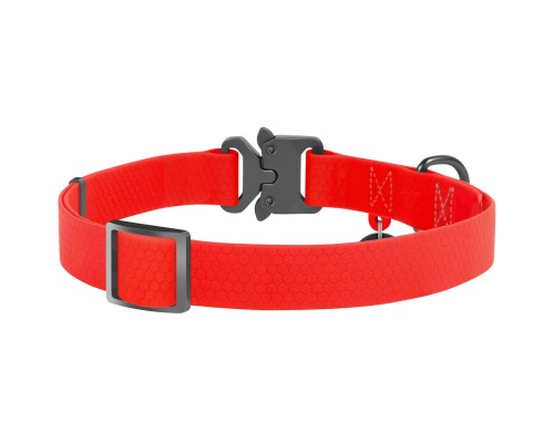 Нашийник для тварин WAUDOG Waterproof з QR паспортом M Ш 20 мм Д 24-40 см(червоний) (27933)