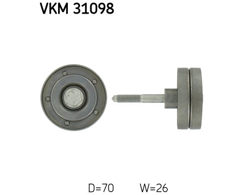 Ролик натягувача ременя SKF VKM 31098