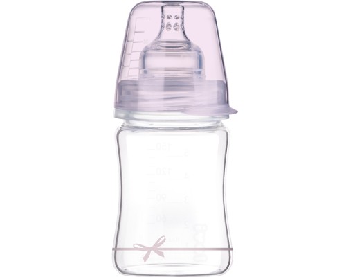 Пляшечка для годування Lovi Diamond Glass Baby Shower скляна 150 мл Рожева (74/104girl)