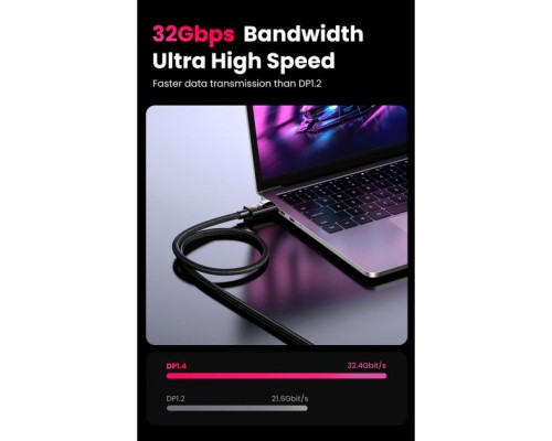 Кабель мультимедійний Display Port to Display Port 3.0m V1.4 DP114 Ugreen (80393)