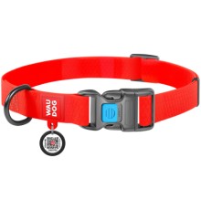 Нашийник для тварин WAUDOG Waterproof з QR паспортом Ш 20 мм Д 28-40 см червоний (27453)