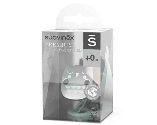 Кліпса для пустушок Suavinex Bonhomia зелена (307819)