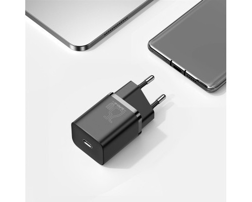 Зарядний пристрій Baseus 1xUSB 25W (USB-C) + Cable Type-C black (TZCCSUP-L01)