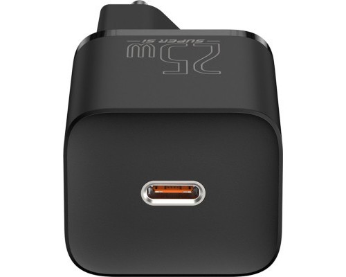 Зарядний пристрій Baseus 1xUSB 25W (USB-C) + Cable Type-C black (TZCCSUP-L01)