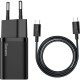 Зарядний пристрій Baseus 1xUSB 25W (USB-C) + Cable Type-C black (TZCCSUP-L01)