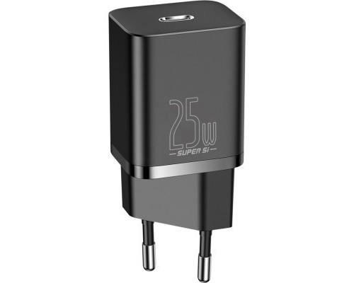 Зарядний пристрій Baseus 1xUSB 25W (USB-C) + Cable Type-C black (TZCCSUP-L01)