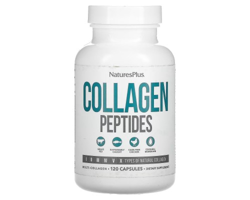 Вітамінно-мінеральний комплекс Natures Plus Колагенові пептиди, Collagen Peptides, 120 капсул (NAP-45971)