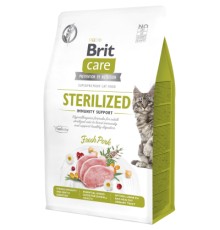 Сухий корм для кішок Brit Care Cat GF Sterilized Immunity Support зі свининою 400 г (8595602565061)