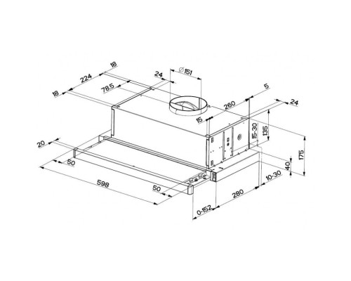 Витяжка кухонна Faber Flexa Ng Glass Lux Bk A60 (315.0635.137)