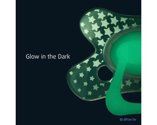 Пустушка Difrax нічна Natural Night 20+ міс (світиться у темряві) (GL803)