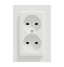 Розетка Schneider Electric ASFORA без заземлення подвійна біла (EPH9700121)
