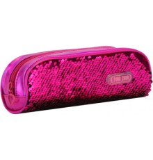 Пенал Cool For School 2 відділення з паєтками Червоно-рожевий (CF6490-rose)