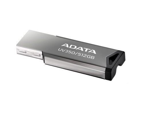 USB флеш накопичувач ADATA 512GB UV350 Metallic USB 3.2 (AUV350-512G-RBK) 