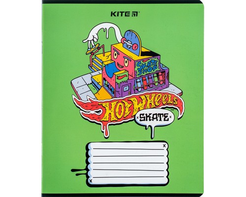 Зошит Kite Hot Wheels 18 аркушів, лінія (HW24-237)