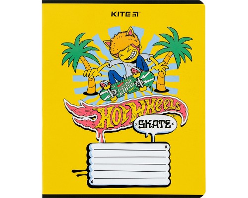Зошит Kite Hot Wheels 18 аркушів, лінія (HW24-237)