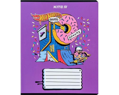 Зошит Kite Hot Wheels 18 аркушів, лінія (HW24-237)
