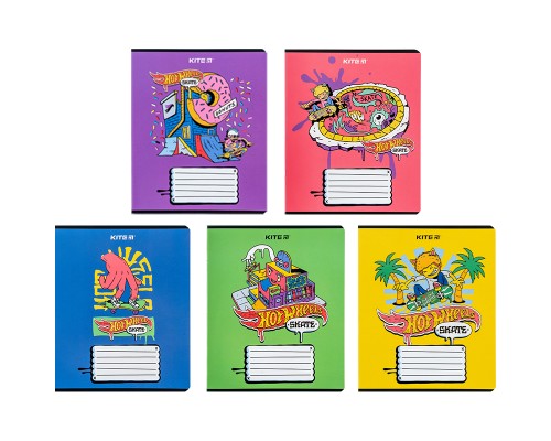 Зошит Kite Hot Wheels 18 аркушів, лінія (HW24-237)