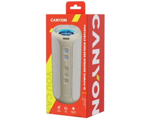 Акустична система Canyon OnMove 15 EQ TWS IPX6 Beige (CNE-CBTSP15BG) 