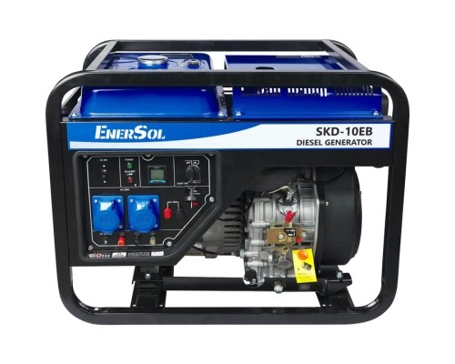 Генератор Enersol дизельний, 1-ф, 10 kW, двигун ES-110F, 3000 об/хв, вага 170 кг (SKD-10EBA)