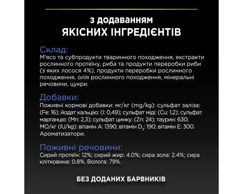 Вологий корм для кішок Purina Pro Plan Adult Indoor Nutrisavour Для кішок, що живуть у приміщенні З лососем 85 г (8445290172990)