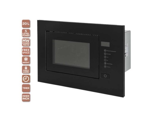 Мікрохвильова піч Ventolux MWBI 20 G BK TC FS