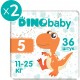 Підгузки Dino Baby Розмір 5 (11-25 кг) 72 шт (2 пачки по 36 шт) (2000998941208)