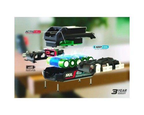 Шуруповерт Skil акумуляторний безщітковий ударний 3075 CA Compact, 2.5Ah (CD1E3075CA+BC1E3110AA)