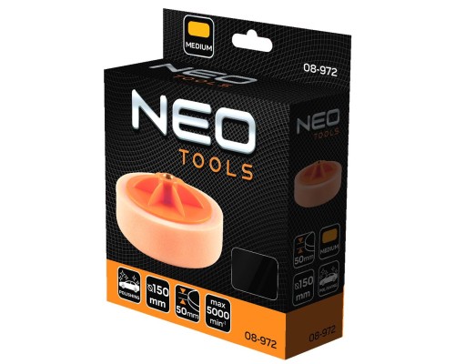 Круг зачистний Neo Tools полірувальний, губка середньої твердості , M14, 150x50мм (08-972)