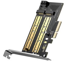 Контролер Ugreen PCI-E 3.0 for SSD M.2 NVMe + M.2 NGFF CM302 (70504)