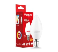 Лампочка Vestum LED C37 4W 3000K 220V E14 (1-VS-1308)