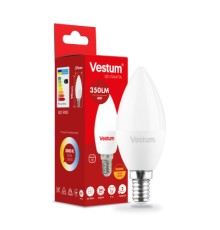 Лампочка Vestum LED C37 4W 3000K 220V E14 (1-VS-1308)