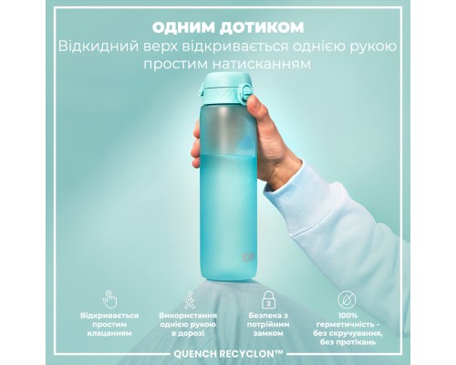Пляшка для води ION8 OneTouch Times To Drink 1000 мл BPA Free, Sonic Blue (I8RF1000PBMOT2)