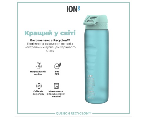 Пляшка для води ION8 OneTouch Times To Drink 1000 мл BPA Free, Sonic Blue (I8RF1000PBMOT2)