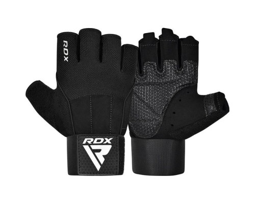 Рукавички для фітнесу RDX W3 with EVA Padding Black M (WGS-W3B-M+)