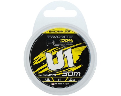 Флюорокарбон Favorite U1 FC 30m 1.0/0.165mm 4.2lb/1.92kg (1693.12.08)