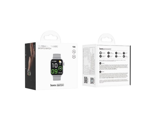 Смарт-годинник HOCO Y26 Smart sports watch (call version) Silver (6942007645423)