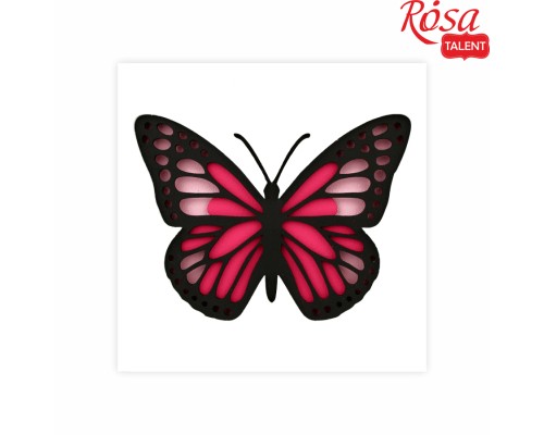 Картина по номерам Rosa Talent 3D Метелик 4 МДФ ґрунтоване, 4 шари, 17х17 см (4823098529033)