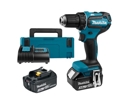 Шуруповерт Makita DDF485SFJ 18V, 3Ah, 27-50Нм 0-500/0-1900 об/хв, кейс (DDF485SFJ)