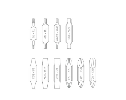 Набір біт для мультитула NexTool Flagship Captain та Pocket tool (NE20296)