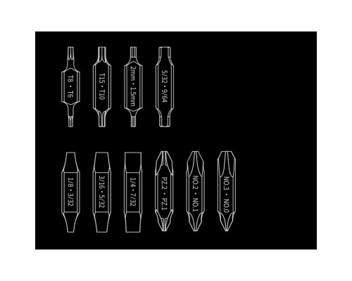 Набір біт для мультитула NexTool Flagship Captain та Pocket tool (NE20296)