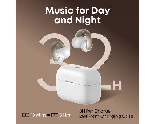 Навушники Anker SoundCore AeroClip White (A3388G21)