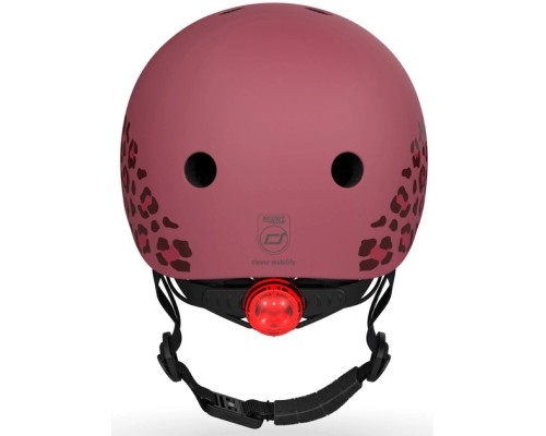 Шолом Scoot&Ride вишневий з ліхтариком 45-51см (SR-181206-WILDCAT)