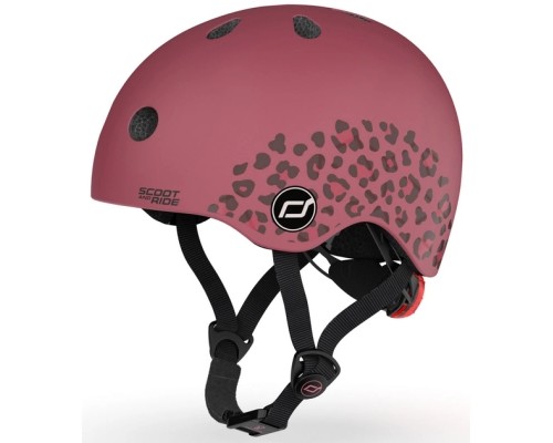 Шолом Scoot&Ride вишневий з ліхтариком 45-51см (SR-181206-WILDCAT)