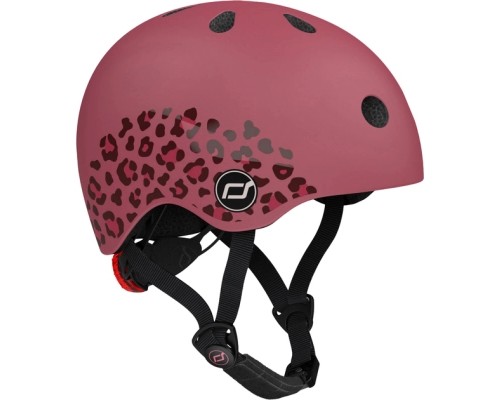 Шолом Scoot&Ride вишневий з ліхтариком 45-51см (SR-181206-WILDCAT)